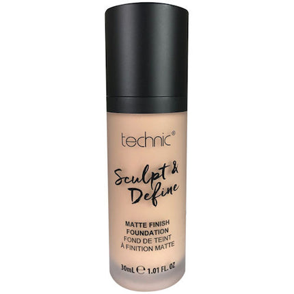 Technic Cosmetics Sculpt & Define Matte Finish Medium To Full Coverage Foundation - Beige