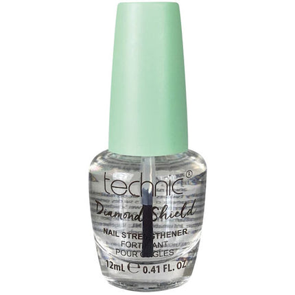Technic Cosmetics Glossy Nail Polish - Clear Nail Strengthener Diamond Shield