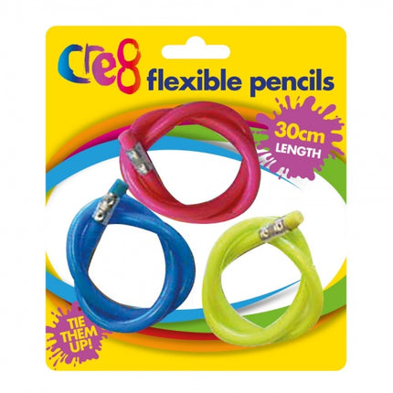 3 Coloured Flexible Pencils