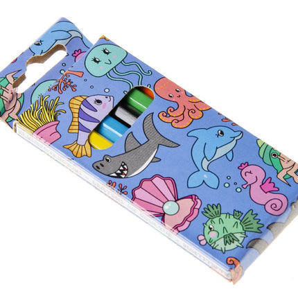 Sea Animal Halfsize Colouring Pencils - 6 Pack