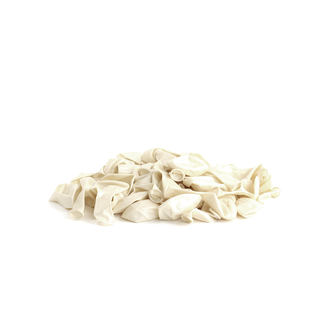 Pearlised Ivory 7" Latex Balloons – 50 Pack