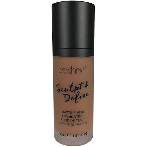 Technic Cosmetics Sculpt & Define Matte Finish Medium To Full Coverage Foundation - Mocha