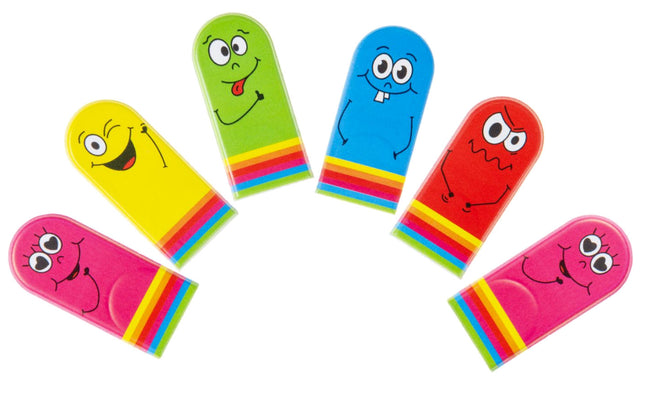 Emoji Face Finger Puppets - 6 Pack