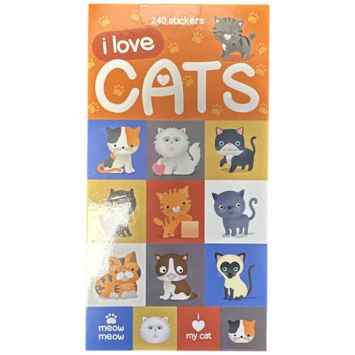 I Love Cats Sticker Book - 240 Stickers