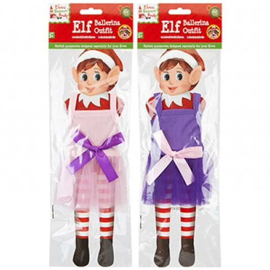 Ballerina Outfit For Elf - Pink Purple Assorted Naughty Elves Christmas Pranks