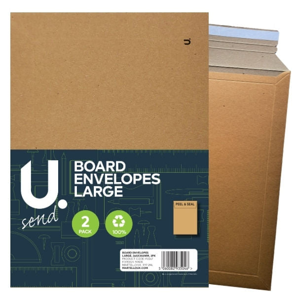 Board Envelopes Large - 265 x 350mm 2 Pack