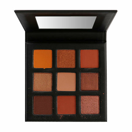 Technic Cosmetics 9 Colour Pressed Pigment Eyeshadow Palette - Enticing Oranges