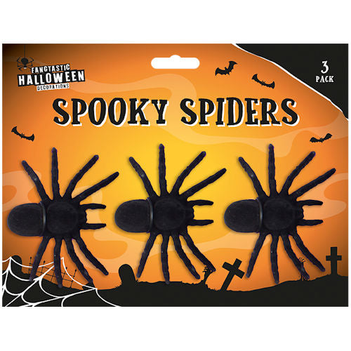 Halloween Spooky Spiders - 3 Pack Festive Holiday Decoration Haunted House