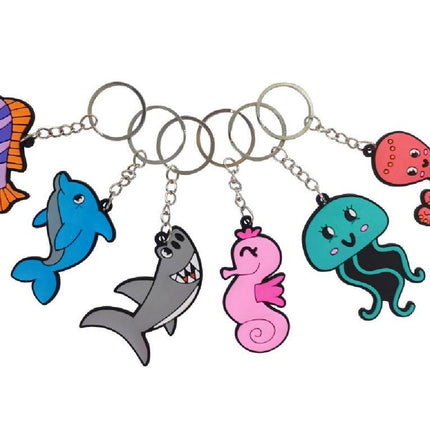 Sea Animal Keychains - 6 Pack