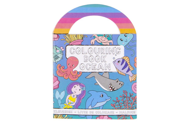 Sealife Sticker & Colouring Books With Handles - 6 Pack