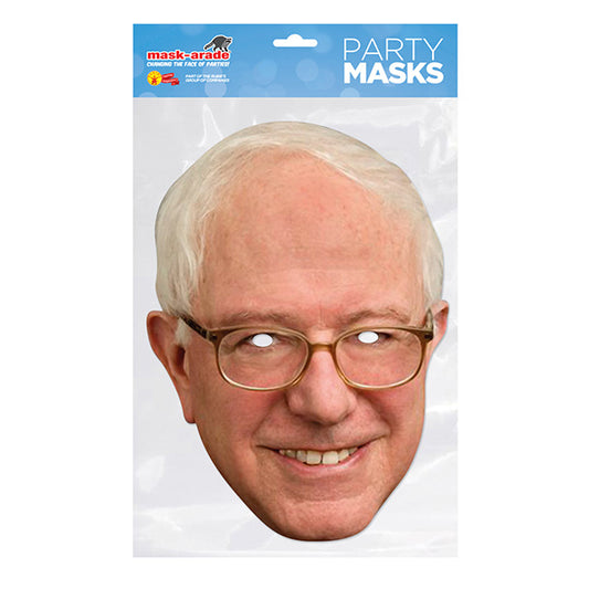 Bernie Sanders Party Mask – Full Face Cardboard Mask Eye Cut-Outs Parties