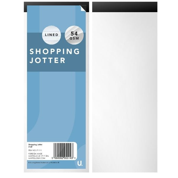 Shopping To Do List Lined Jotter Pack - 4 Pack
