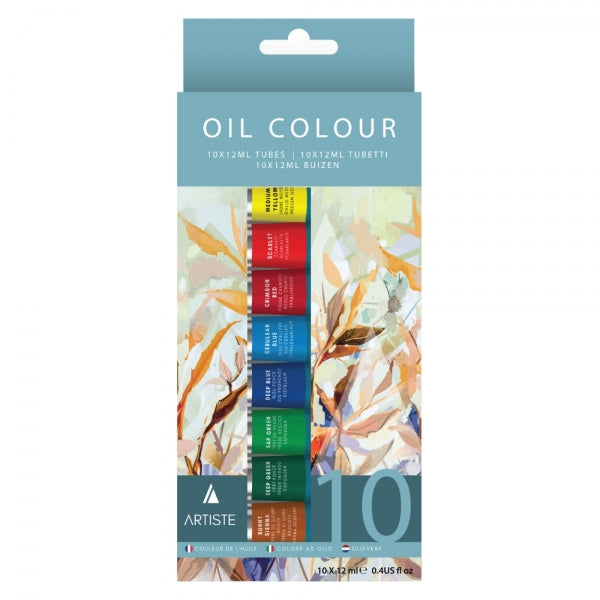 Coloured Oil Paints - 10 Pack