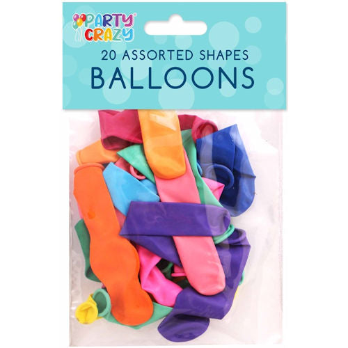 Helium Quality Shaped Balloons - 20 Pack
