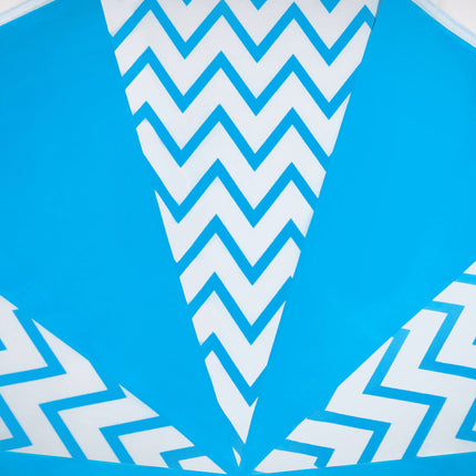 C1012 Blue Zig Zag 10m Triangle Bunting
