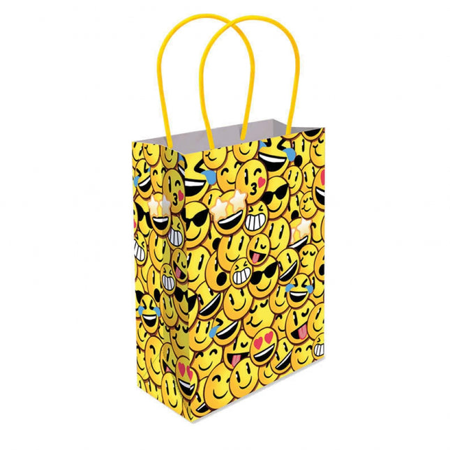 Emoji Paper Handle Bags - 6 Pack