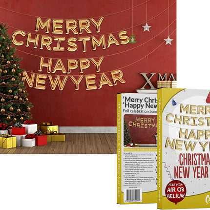 Merry Christmas & Happy New Year Balloon Kit