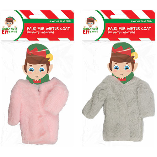 Christmas Elf Faux Fur Winter Coat Single - Assorted