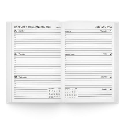 A4 Week To View Colour Block Diary - Assorted