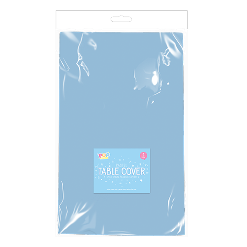 Blue Pastel Plastic Tablecloths - 121cm x 121cm 2 Pack