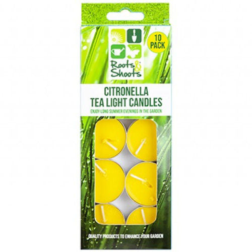 Citronella Tealight Candles - 10 Pack Outdoor Insect Repellent Mosquito Protection Aromatic Ambiance
