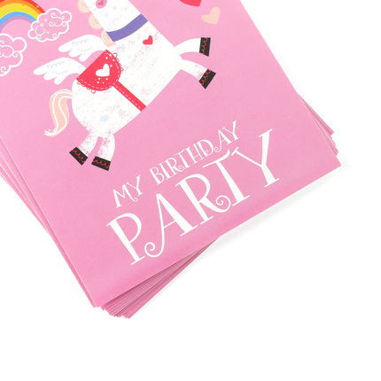 Unicorn Party Invites & Envelopes - 16 Pack