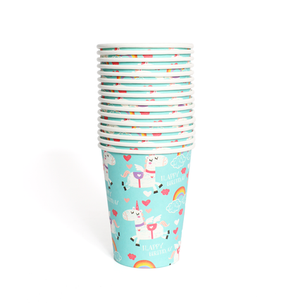 Unicorn Paper Party Cups - 16 Pack