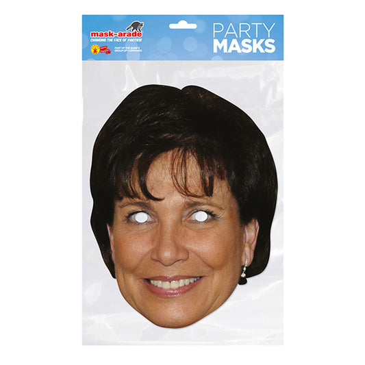 Anne Sinclair Party Mask – Full Face Cardboard Mask Eye Cut-Outs Parties