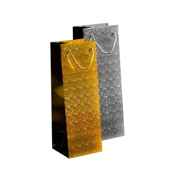 Gold/Silver Holographic Bottle Gift Bag