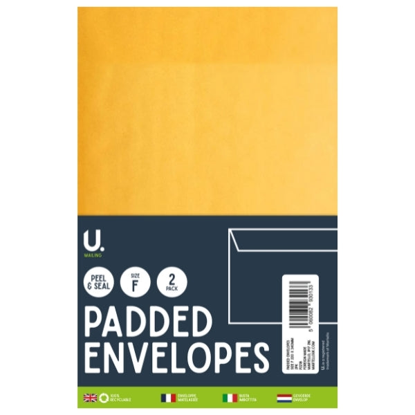 2 Size F Padded Envelopes
