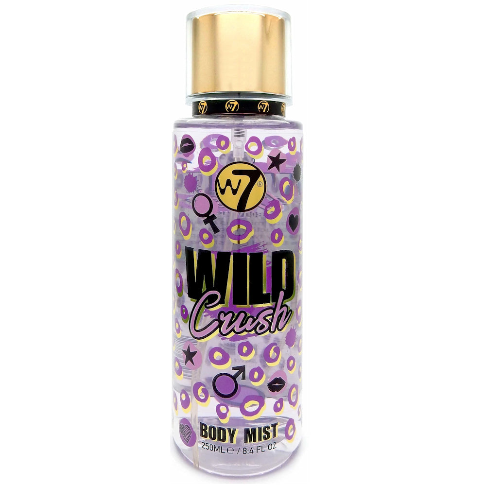 W7 Cosmetics Body Mist Spray Wild Crush - Refreshing Fragrance Long Lasting Peachy