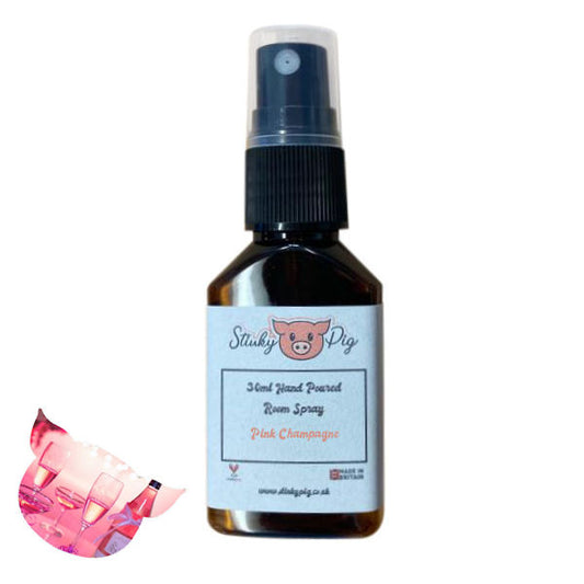 Stinky Pig Highly Scented Small Room Spray - 30ml Pink Champagne