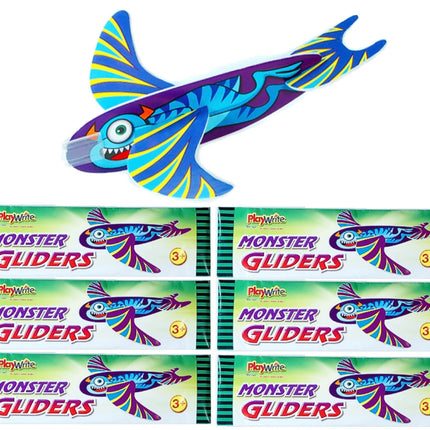 Monster Polystyrene Plane Gliders - 6 Pack