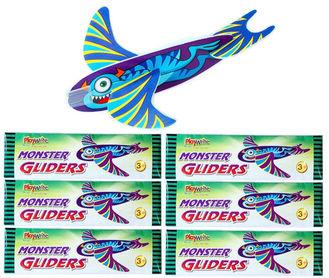 Monster Polystyrene Plane Gliders - 6 Pack