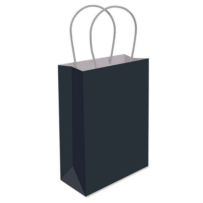 Black Paper Handle Bags - 6 Pack