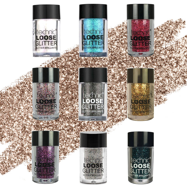 Technic 9 Colour Loose Glitter Shaker Set