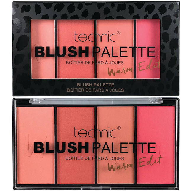 Technic Cosmetics 4 Colour Powdered Blusher Palette - Warm Edit