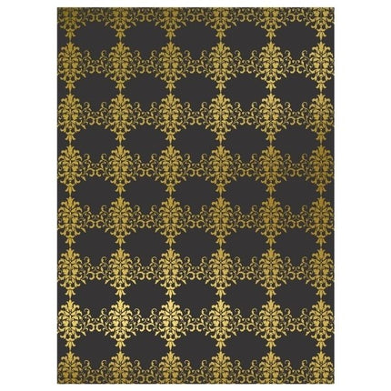 5 Black & Gold Foiled A4 Card Sheets