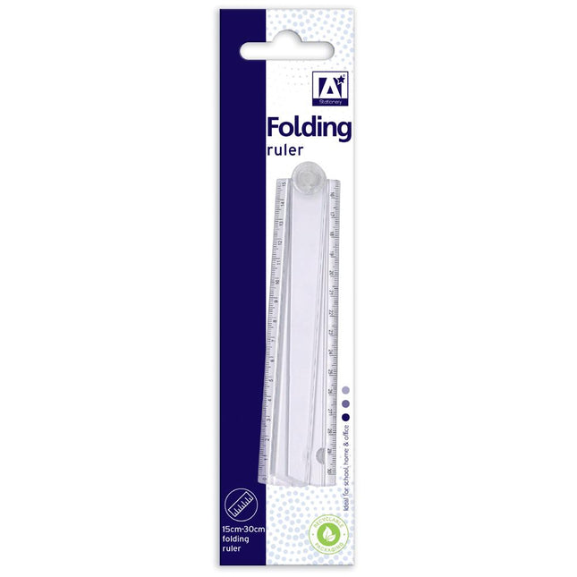 Clear Folding Ruler - 30cm