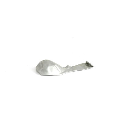 Metallic Silver 7" Latex Balloons – 100 Pack