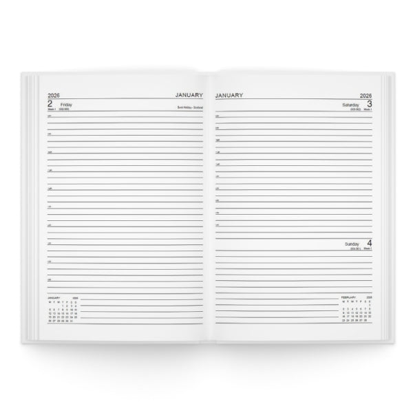 A4 Page A Day Colour Block Diary - Assorted