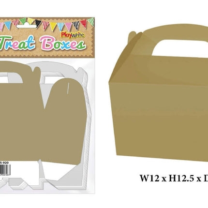 Gold Treat Boxes - 10 Pack