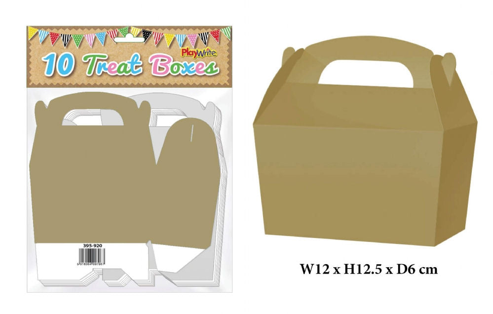 10 Gold Treat Boxes