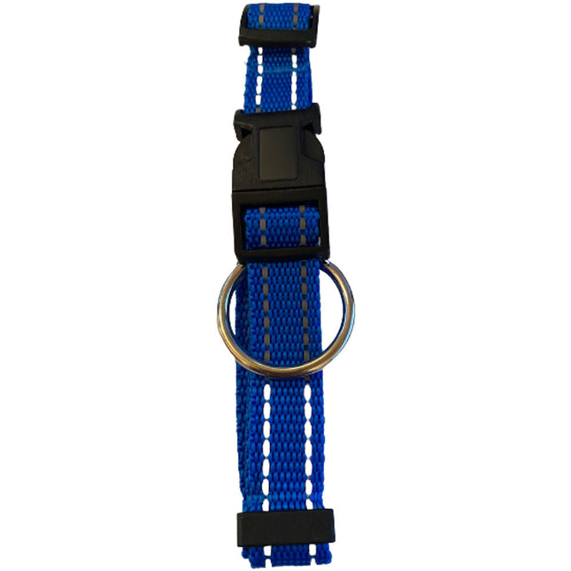 Reflective Dog Collar - Large Blue