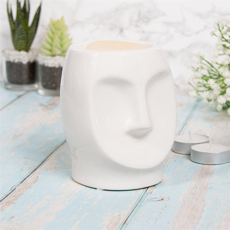 White Face Wax Burner Melter - Aromatherapy Fragrance Home Decor