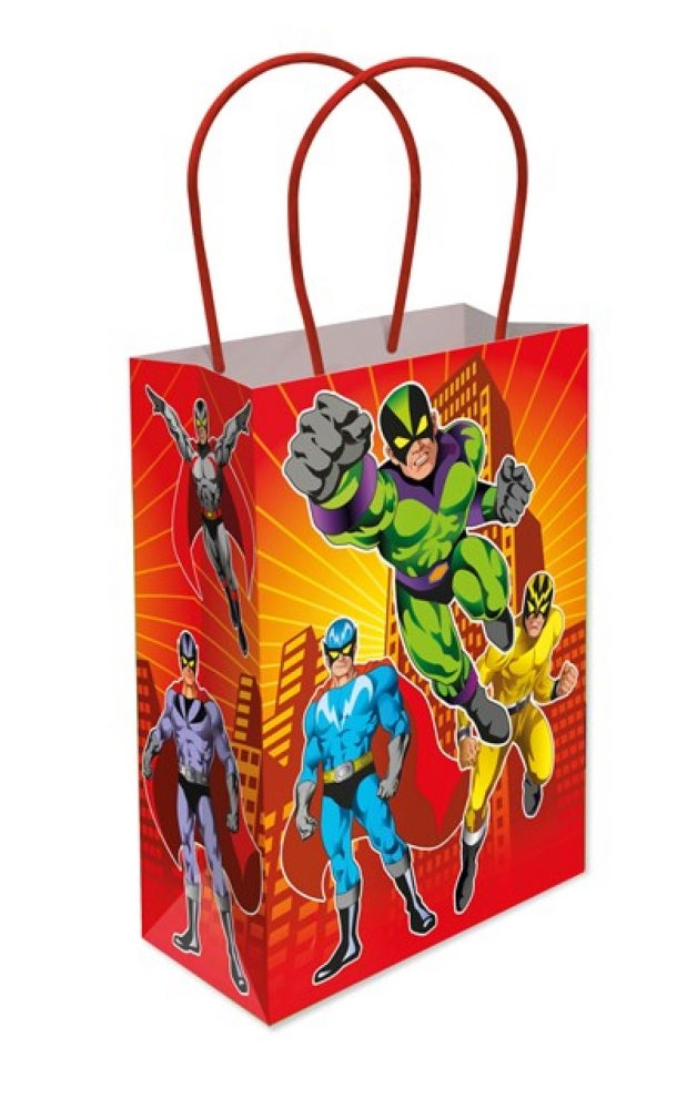 Super Hero Paper Handle Bags - 6 Pack