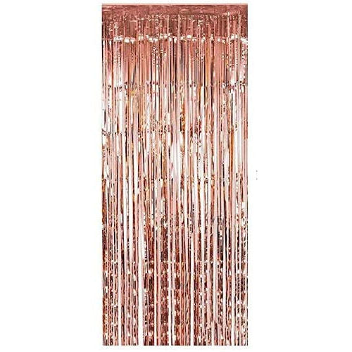 Foil Door Curtain - Rose Gold