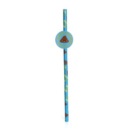 Emoji Poo Paper Straws - 20 Pack