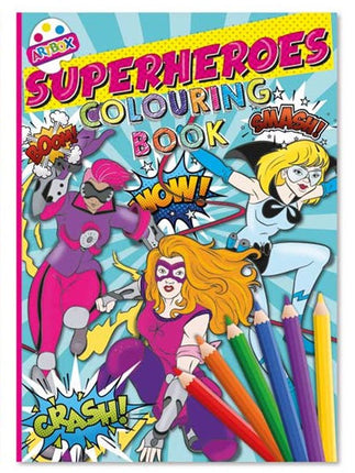 Superhero Colouring Book & Stickers