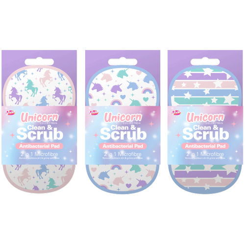 Unicorn 2-in-1 Antibacterial Scrubbing Pad Assorted - Cleaning Sponge for Kitchen and Bathroom